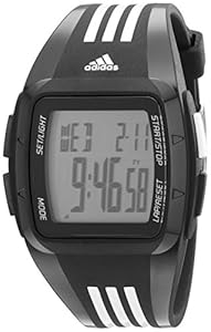 adidas Unisex ADP6093 Digital Black Striped Watch with Polyurethane Band