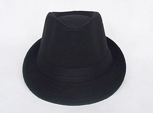 Capfad Unisex Woolen Blend Fall Winter Solid Retro Gentleman Jazz Hat Cap Black