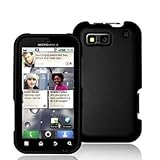 Black Rubberized Snap-On Hard Skin Case Cover for Motorola Defy MB525 Phone ....