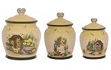 COUNTRY GARDEN birdhouse CANISTER SET storage kitchen 3