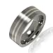 Van Maar Herren-Ring Wolfram Sterling Silber bicolor 60 60420006