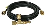 Camco Manufacturing, Inc. 59103 Propane Brass Tee w/3 ports, all 1/4 Female Threads with 12' Hose