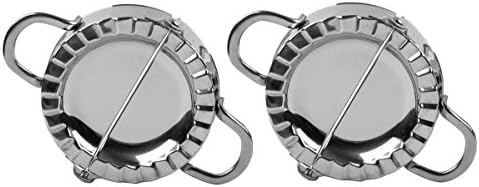 Artmice-Dumpling Maker,Artmice Stainless Steel Dumpling Maker and Dough Press for Home Kitchen, Stainless Steel Dumpling Pie Ravioli Mold Mould Maker Pastry Tool for Cooking (2 Piece, Large)