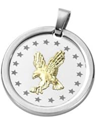 Joyas Alternativas™ Stainless Steel Round Eagle Medal Pendant Pendant