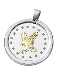 Joyas Alternativas™ Stainless Steel Round Eagle Medal Pendant Pendant