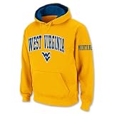 COLOSSEUM West Virginia Mountaineers Arch NCAA Men's Hooded Sweatshirt, Gold