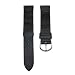 19mm Black Leather & Nylon Watch Band Fits Men's Victorinox Swiss Army Original Watch 24220, 24221 & 24378