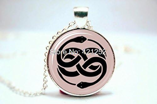 Pretty Lee 2015 Fashion Auryn Inspired Never Ending Story Necklace Glass Photo Cabochon Necklace Christmas gift