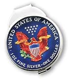 Silver Star Eagle Silver Dollar Money Clip