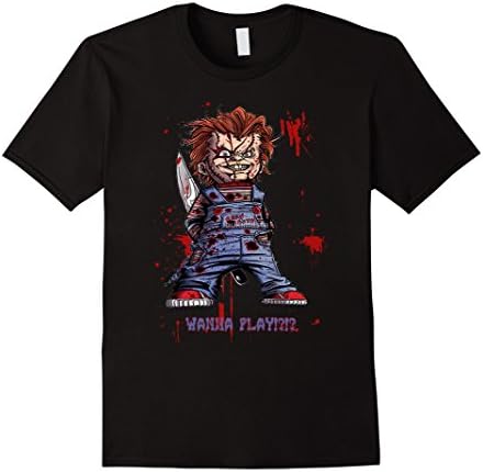 Men's Chucky T shirt - Halloween Horror Movie Tee Shirt Medium Black