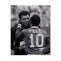 Pele Signed Photo - Pele Embraces Ali