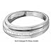 Nice Men's Genuine White Gold and 1/4Ctw. Baguette Diamond Band