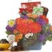 Beautiful Flower Bouquet Gift Tote Bag of Decadent Chocolate Treats - Gourmet Food Gift Basket