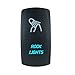 STVMotorsports 5 Pin Laser LED Light Rock Lights Toggle Rocker Switch 20A 12V On-Off SPST Waterproof (Blue)