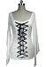 White Stretchy Sexy Lace Up Corset Jersey Top