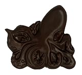 J. Michelle Chocolatier Solid Belgian Dark Chocolate Octopus, Handmade in Hawaii, 2-Count Bag