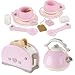 KidKraft Prairie Kettle Plus Tea Set and Toaster Bundle