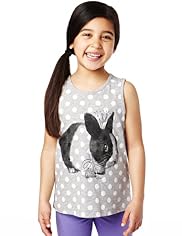 Cotton Rich Rabbit Photographic Print Vest Top