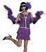 Kostüm Kleid Charleston Violett Flapper M Pailletten costume 38 40