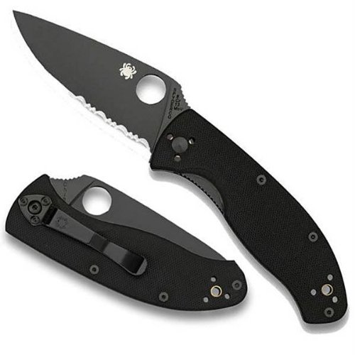  valentine Spyderco Tenacious Black Handle ComboedgeB007CK46RO