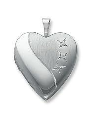 Sterling Silver 20mm D/C Heart Locket