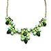 DDU(TM) Acrylic Flower Pendant Chain Gold Plated Women's Choker Necklace(Green)