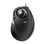 ELECOM マウス トラックボール 人差し指用 8ボタン チルト機能搭載 有線 ボタン割当て可能 ブラック M-DT2URBK
