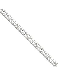 5mm, Sterling Silver, Square Byzantine Chain, 22 inch