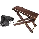 Deluxe Adjustable Mahogany Footstool with Bag