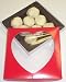 Scott's Cakes 1 lb. White Chocolate Cashew Pattie in a Heart Box