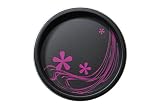 谷元フスマ工飾株式会社 華引手 流れ桜 丸型 黒枠 hn-h-002-bk