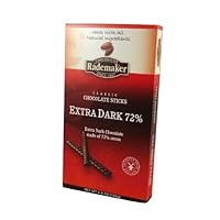 Rademaker Classic Chocolate Sticks, Extra (72%) Dark, 4.4-Ounce Boxes (Pack of 4)