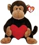 TY Beanie Baby D'vine Monkey with Red Heart