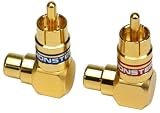 Monster Cable A RAMF-B Audio Right Angle RCA Adapter (Male-to-Female Right-Angle Adapter, 1-Pair Pack)