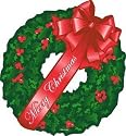 Merry Christmas Red Wreath Magnet