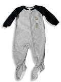 KRU - Toddler Boys Brushed Polyester Blanket Sleeper, Grey, Navy