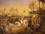 Arab Horsemen At Play by Heinrich Von Mayr. Art Print Poster FRAME IT.. 26 inches width by 20 inches height. Highest Quality Art Poster Print