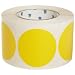 Brady 55325 3" Diameter, B-933 Vinyl Tape, Yellow Vinyl Aisle Marking Dots (Pack Of 500)