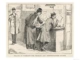 Filling in Warrant for Probate and Administration Stamps Art Giclee Poster Print, 24x18