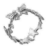 Sterling Silver Butterfly Chain Wrap Ring
