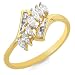 14K Yellow Gold 1/4 Carat Marquise Cut Diamond Fashion Ring - Size 7