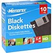 Memorex MF2HD 3.5" PC-Formatted High-Density Floppy Disks (Black, 10-Pack)