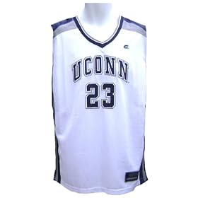 Buy Connecticut Huskies Youth White Rebound Embroidered Basketball Jersey By Colosseum by GametimeUSA