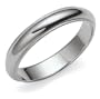 14k White Gold 4mm Milgrain Half Round Band