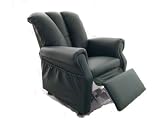 Kids Green Vinyl V-Back Storage Recliner