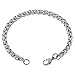Women's 316l Stainless Steel 5mm Silver Wheat Chain Anklet (7in to 14in)