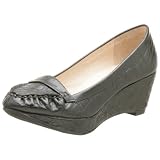 ALL BLACK Womens 3NY-44 Croco Loafer Wedge