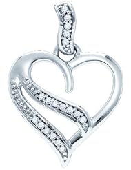 0.05CTW-DIA HEART PENDANT