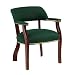 Traditional Guest Chair- Green/ Mahogany