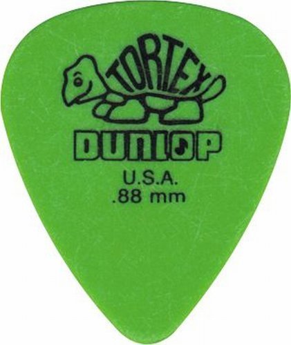 Dunlop Standard Tortex Picks, 12 Pack, Green, .88mm